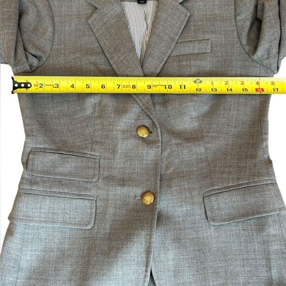 J Crew Schoolboy Blazer Gray Wool Double Button Womens Size 2 - Picture 10 of 11